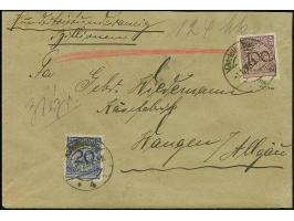 Rentenpfennig 20 und 100 Pfg. mit Ersttagsstempel “Charlottenburg 1.12.23” als tarifgerechte Frankatur auf Wertbrief der 2. G