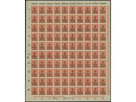 2 Mio auf 200 M. bräunlichrot, durchstochen, kpl. Bogen mit HAN "5515.23" und Druckerzeichen "Rätz", &nbsp;mittig zwischen de