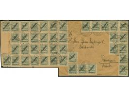 Schlangenaufdruck 100 Mio. M., 100 Stück einzeln und in Einheiten je mit Stempel “BIESDORF 19.11.23” als tarifgerechte Mehrfa