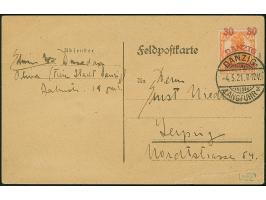 1920, Aushilfsmarken für Postkarten mit bogenförmigen Aufdruck: Germania 30 auf 7½ Pfg. orange, farbfrisch und gut gezähnt, m