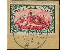 “MARON DNG 12.3.14” sehr klar auf Kaiseryacht 5 M. auf Briefstück. Die Marke ist in einwandfreier Erhaltung, das Briefstück u