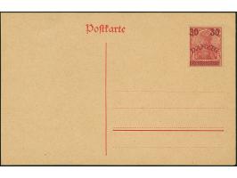 1920, Aushilfsmarken für Postkarten mit bogenförmigen Aufdruck: Germania 30 auf 10 Pfg. rot, farbfrisch und gut gezähnt, unen