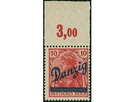 1920, Kleiner Innendienst 10 Pfg. karminrot, Oberrandstück, postfrisch, tadellos, sign. Erdwien BPP sowie Befund Oechsner BPP