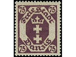 1922, Kleines Staatswappen 75 Pfg. mit Rosettenunterdruck, sauber ungebraucht, tadellos. Der Rosettenunterdruck kommt eigentl