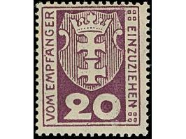 1921, Kleines Staatswappen 20 Pfennig mit stehendem Wasserzeichen, farbfrisch und gut gezähnt, postfrisch, tadellos, unsignie