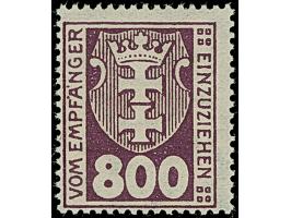 1921, Kleines Staatswappen 10-800 Pfg. dunkelbraunviolett, alle 10 Werte, postfrisch, tadellos, sign. Oechsner BPP bzw. Twore