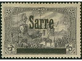 Nicht ausgegeben: 3 Mark schwarzviolettgrau, farbfrisch und gut gezähnt, sauber ungebraucht, tadellos. Lediglich ein Bogen zu