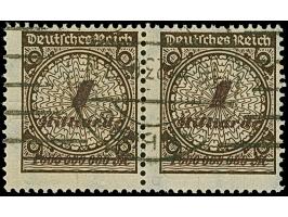 Korbdeckel 1 Mrd. M. schwarzbraun im Plattendruck im waagerechten Paar, linke Marke mit Plattenfehler “Sprung im Korbdeckel” 