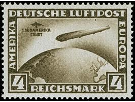 1930, Südamerikafahrt 2 und 4 M. mit stehendem Wasserzeichen (2X), postfrisch, in tadelloser Erhaltung, unsigniert mit Fotoat