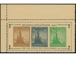 Antifa-Block auf gelblichgrauem Papier, Blocktype 1 aus der linken oberen Kleinbogen-Ecke, postfrisch, in tadelloser Erhaltun