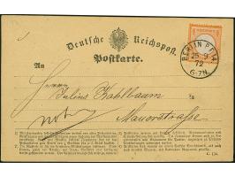 ½ Gr. ziegelrot mit Plattenfehler “durchgehender heller senkrechter Strich im linken Rahmen”, durch die Dezentrierung sehr kl