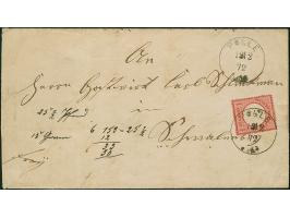 1 Gr. karmin mit Plattenfehler “gebrochenes S in DEUTSCHE” (Feld 4) mit EKr. “POLLE 18.2.72” auf kpl. Faltbrief. Die farbfris