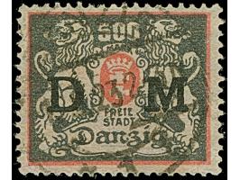 1923, Wappen 500 M. mit zeitgerecher Entwertung "DANZIG 1t/1.8.23", Fotoattest Gruber BPP (2025)