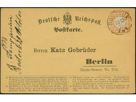 ½ Gr. orange mit Plattenfehler “Kreisbruch unter CH in DEUTSCHE, verstärkte Punktreihe rechts (späte Phase)” (Spalte 10), kla