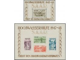 1948, Hochwasserhilfe-Blockpaar, einheitlich Type VIII, postfrisch, tadellos, teils sign. mit zwei Fotoattesten Geigle BPP (2
