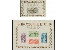 1948, Hochwasserhilfe-Blockpaar, einheitlich Type I, postfrisch, tadellos, teils sign. mit zwei Fotoattesten Geigle BPP (2022