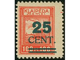 1923, Grünaufdruck 25 Cent., Aufdrucktype II “dicke Ziffern”, sauber ungebraucht, tadellos, sign. Dr. Petersen BPP mit Fotoat