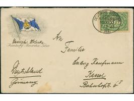 “DSP LINIE HAMBURG-MEXICO III. 7.4.23” (D. Holstra) sehr klar auf Ziffer 300 M. mit Wasserzeichen 1 auf Vordruckbrief “Hambur