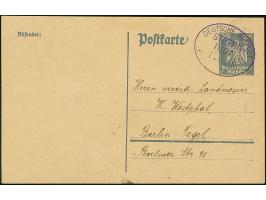 “DSP STETTIN-RIGA1.6.25” klar in Violett auf Ganzsachenkarte 20 Pfg. mit Text nach Berlin-Tegel, zum Teil Randknitter, ansons