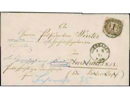 "Wiesbaden 4 5 71", sauber auf- und nebengesetzt auf Dienstmarke 1 Gr. auf Briefhülle an den Regierungspräsidenten Winter nac