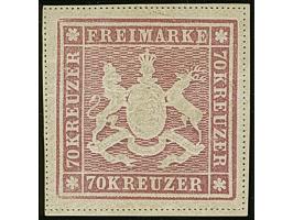 1873, 70 Kr. rotlila, Bogenfeld 6, farbfrisch, allseits breitrandig geschnitten mit schöner Wappenprägung, mit vollständigen 