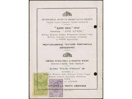 1931/32, CIDNA airmail post labels ‘PAR AVION’, two different booklets, one large size turkish-french bilingual, punched and 