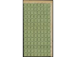 ⅓ Gr. grün im senkrechten Bogenteil von 112 Werten(8x 14), mit Bogenrändern oben und rechts, jeder Wert einzeln sauber entwer