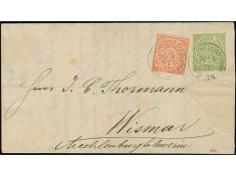 ⅓ Gr. grün und ½ Gr. orange, farbfrisch und gut gezähnt, mit jeweils sauber aufgesetztem EKr. "CONSTANTINOPEL N. P. A. 26/9 7