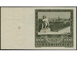 1923, Landeshauptstädte 100-1000 K., ungezähnt, kpl., 240-1000 K. mit linkem Seitenrand, postfrisch und einwandfrei