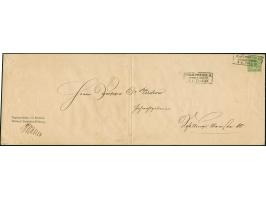 UMSCHLÄGE DER VIKTORIA-NATIONAL-INVALIDEN-STIFTUNG: Umschlag 1/3 Gr. grün, Format 378:131 mm, Absender mit Signatur "Werner",