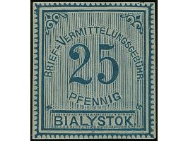 1916, Probedruck 25 &nbsp;Pfennig dunkelblau auf blaugrau auf dünnem Papier, ungebraucht ohne Gummi, tadellos, sehr selten, s