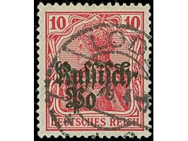 1915, 10 Pfennig mit Aufdruckfehler "Russisch-Po" statt "Russisch-Polen", sauber gestempelt, tadellos, sehr dekorativer und s