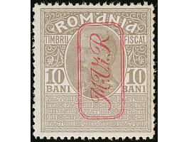 1917, Zwangszuschlagsmarke 10 Bani graubraun, postfrisch, tadellos, sign. Hey BPP