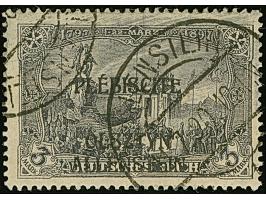 1920, Aufdruckausgabe Germania 3 Mark mit Aufdruckfehler “oberer Balken des letzten E von Plebiscte nach unten verbogen”, sau