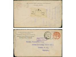 1892, “Saved from wreck of S.S. Eider” violetter Rahmenstempel auf Vordruckbrief mit abgefallener Frankatur von “PHILADELPHIA