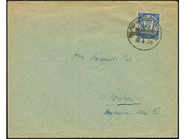 “SEEPOST DER FREIEN STADT DANZIG LINIE HAMBURG-SÜDAMERIKA 18.3.26” (D. Holm) klar auf Staatswappen 35 Pfg. auf Briefkuvert, a