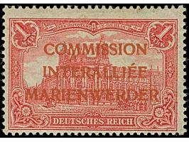 1920, 1 Mark mit Mediävalaufdruck in rot, sauber ungebraucht, tadellos, eine sehr seltene Marke, u.a. sign. Speckin sowie Fot