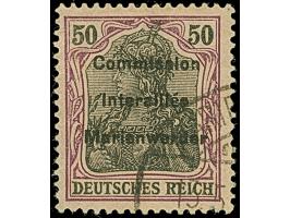 1920, Germania 50 Pfennig auf orangeweißem Papier, Aufdruckplatte VII, Feld 23, farbfrisch und gut gezähnt, sauber gestempelt