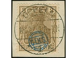 1920, Germania 3 Pfennig dunkelolivbraun, farbfrisch und gut gezähnt, sauber mit Stempel “OPPELN 18.2.20” auf Briefstück, tad