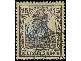 1920, Germania 15 Pfennig schwarzviolett, farbfrisch und gut gezähnt, sauber gestempelt, tadellos, sign. Mikulski und Befund 