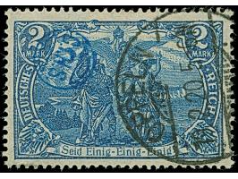 1920, Germania 2 Mark dunkelblau, farbfrisch und gut gezähnt, sauber gestempelt “OPPELN 19.2.20”, tadellos, eine seltene Mark