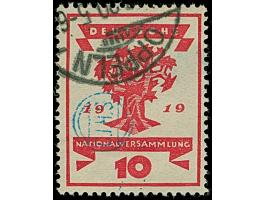 1920, Nationalversammlung 10 Pfennig karminrot, farbfrisch und gut gezähnt, sauber gestempelt, tadellos, Fotoattest Gruber BP