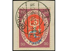 1920, Nationalversammlung 30 Pfennig dunkelrosalila/zinnoberrot, farbfrisch und gut gezähnt, sauber mit Stempel “OPPELN 18.2.