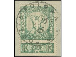 1921, Feldpostmarken graugrün, je farbfrisch und normal gezähnt, sauber mit Stempel auf Briefstück, tadellos, je Fotoattest G