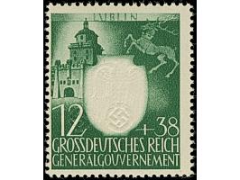 1943, 3 Jahre NSDAP Lubliner Tor 12 Groszy mit doppelt eingeprägtem Wappen, postfrisch, tadellos
