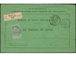 1897, King Leopold II. 50 c. grey tied by cds. “BRUXELLES 19.DECE.03” to registered cover “Mandat de Poste International” to 