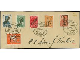 1941, 10 Kopeken - 1,20 auf 5 Kopeken, je farbfrisch und gut gezähnt, sauber mit Stempel “MOISAKÜLA 15 VIII 41” auf großem Br