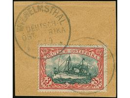 1908, Friedensdruck 3 R. dunkelkarminrot/grünschwarz (Rahmen gelblichrot quarzend) mit Stempel “WILHELMSTHAL DOA 5.9.12” auf 