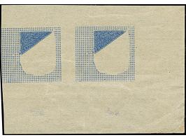 1941, Wappenschild 30 Kopeken, geschnitten, Type II, waagerechtes Paar ohne Schwarzdruck, ungummiert, winzig geknittert, sons