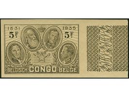 1935, 50th anniversary 50 c.- 5 fr. imperforated with the right sheet margins, mint never hinged, very fine (COB 3500,-€)